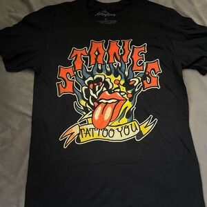 The Rolling Stones - Tattoo You Blue Flames - Black t-shirt